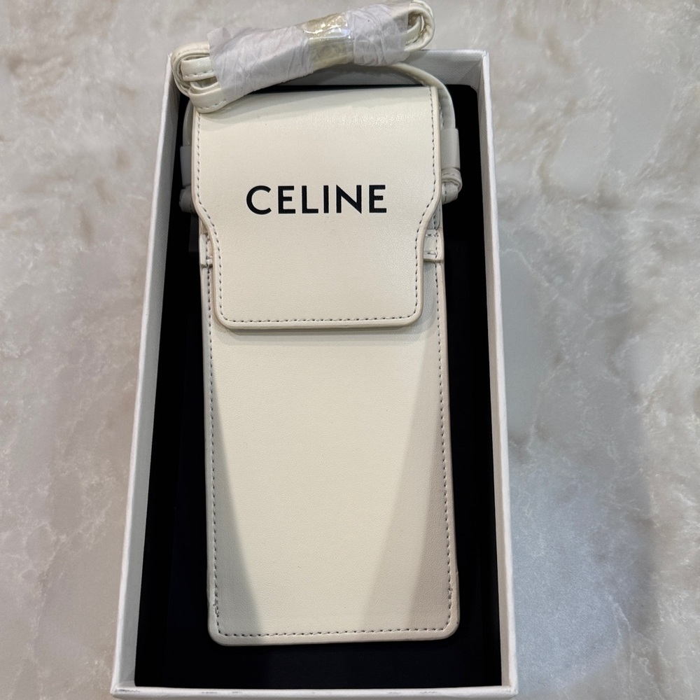 Celine White Phone/sunglass crossbody
